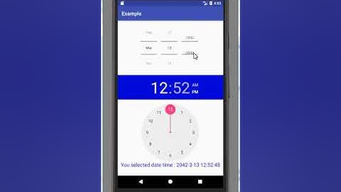 android datepicker timepicker example