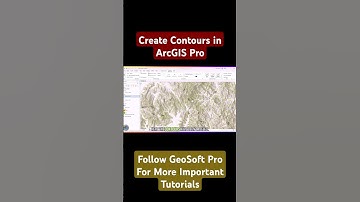 Create Contours In ArcGIS Pro | Topographic Map #gis #topography #digitalelevationmodel #contours