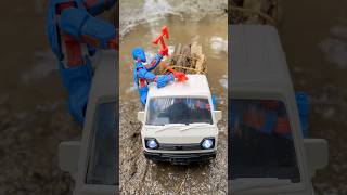 One Mini RC Truck. A Heavy Load of Wood Logs. One Muddy Battle #shorts #rctruck #rccar #rccars #toys