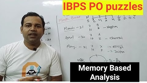 Reasoning Puzzles asked in IBPS PO PRE 3 OC MEMORY_BASED Answers