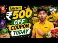 ⚡ Blinkit Coupon Code Today 🛒 Get Up to ₹500 OFF 🎉 Best Grocery Offers & Promo Codes 2026 💚