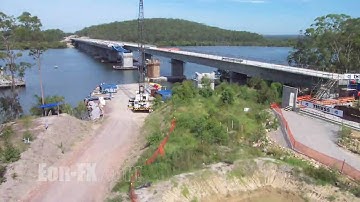 Time-lapse of the Karuah bypass incrementally launched bridge construction