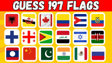 Guess all 197 the flags of the world || Can you guess country flags? (LATEST)