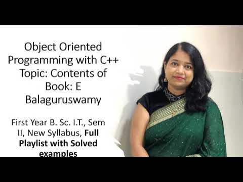 01 Contents of the Book, Object Oriented Programming with C++, E ...