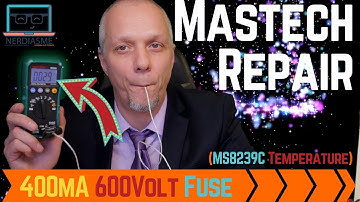 🔌 DIY Repairing broken fuse 600V 400mA from Mastech MS8239C multimeter / Thermo Coupler P3401