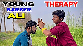 ASMR YOUNG BARBER ALI HEAD & BACK LEG FEET MASSAGE || ASMR RELAXATION DEEP SLEEP FEET CARE MASSAGE 💆