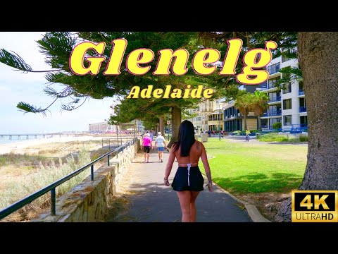 Glenelg Beach, Adelaide 4K | Virtual Walk Tour - 60fps Adelaide City | Australia