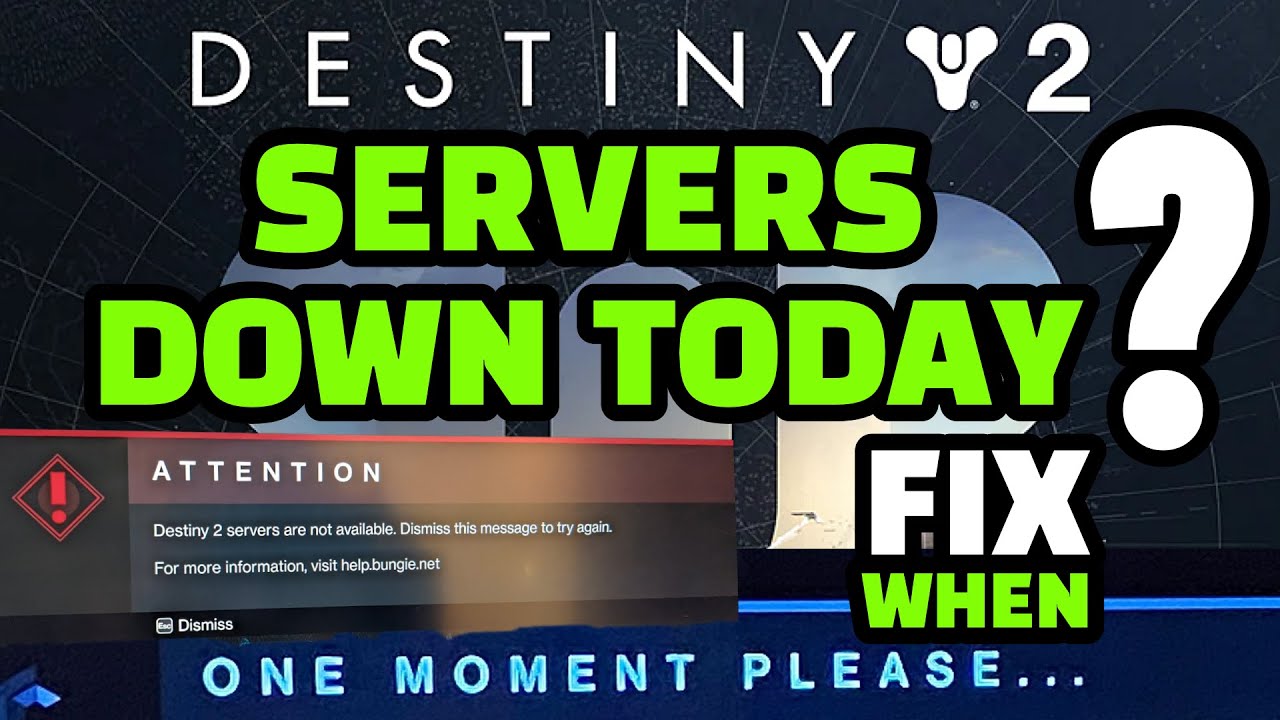 Baglæns Tilbagekaldelse diamant Destiny 2 Servers Down Today ? Why Server Offline ? Destiny 2 Update ? New  Hot Fix ? When ? - YouTube
