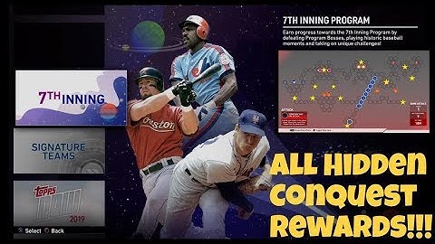 MLB The Show 19 All Hidden 7th Inning Conquest Rewards!