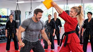 “I Will Break You!” An Arrogant Female Black Belt Mocked a Single Dad — The Gym Was Speechless