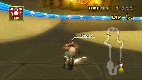 [MKW - TAS] Dry Dry Ruins - lap 1 - 37.756 (old strats)