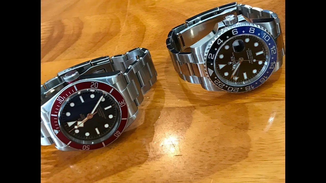 ROLEX GMT BATMAN AND A TUDOR BLACK BAY 