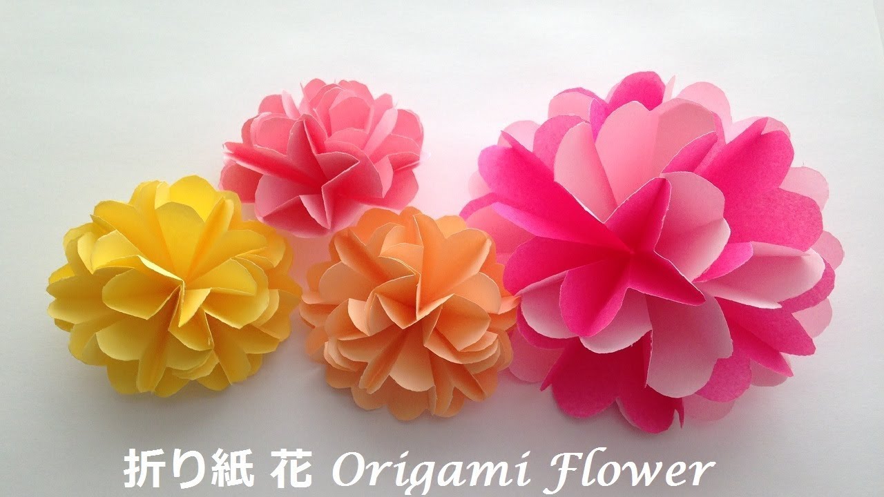 折り紙 切り紙 花2 簡単な作り方 Niceno1 Origami Flower Tutorial Youtube