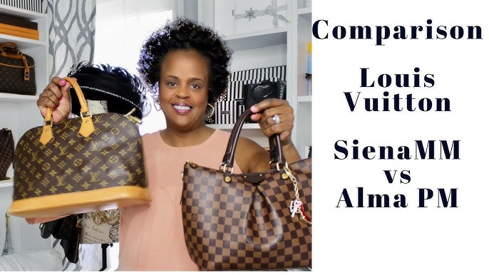 Louis Vuitton Damier Siena MM: Bad Canvas Alignment, Size Comparison w/  Speedy 25, Strap Replacement 