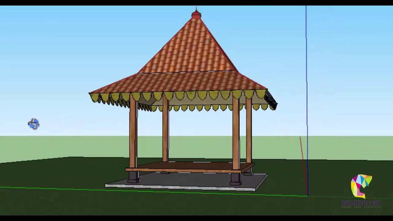 Tutorial Sketchup Cara Membuat Gazebo Sketchup 8 Medium 