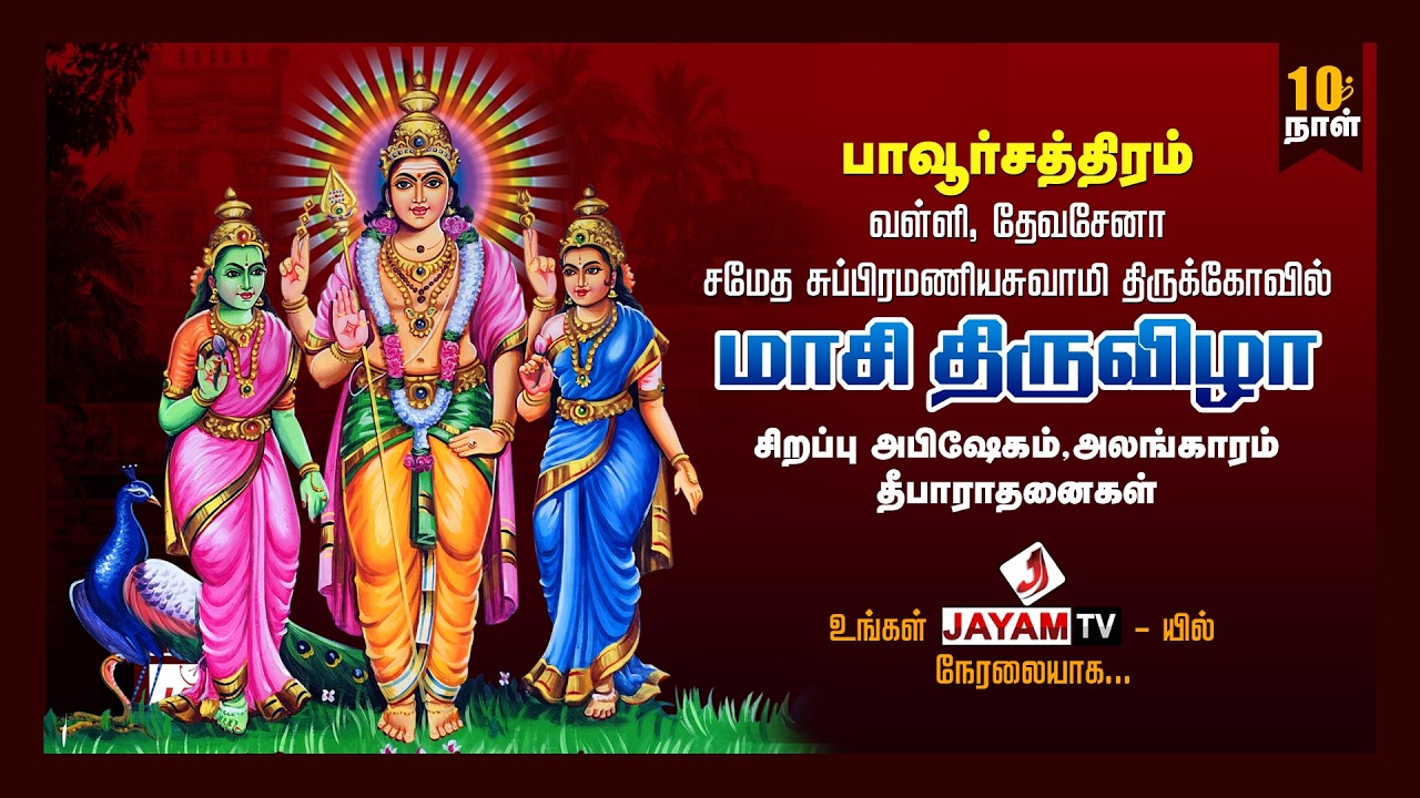 🔻LIVE : மாசிமகம்  10ம் நாள் | அபிஷேகம்  | #jayamtv