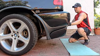 How to remove rear bumper BMW X5 E53 bumper removal