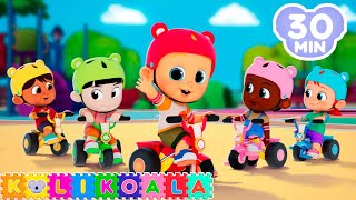 Five Little Bikes 🚲 and more Nursery Rhymes | KOLI KOALA | Kids Songs