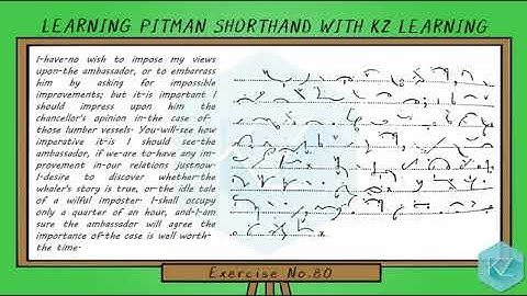 Pitman Shorthand - Exercise No.80 Dictation (50 WPM) - KZ Learning