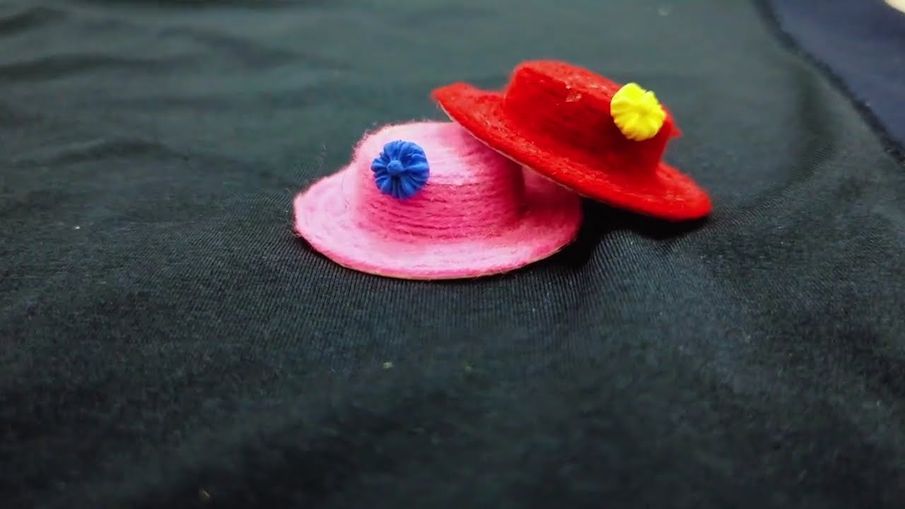 Mini hat's #minicraft #trendingvideo #youtubevideos#miniartwork #handmade #threadwork #beautifultips