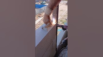 "How to secure AAC concrete block with sheet metal welding and simple nailing"