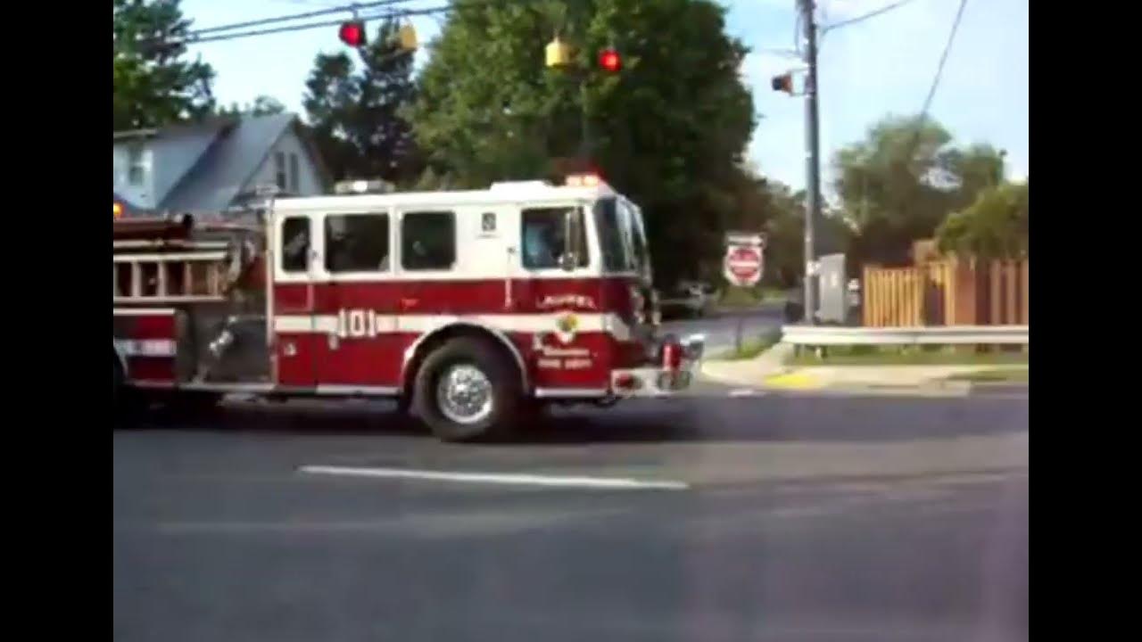 Laurel Vol Rescue Squad Chief 49 and Laurel Volunteer Fire Dept Engine