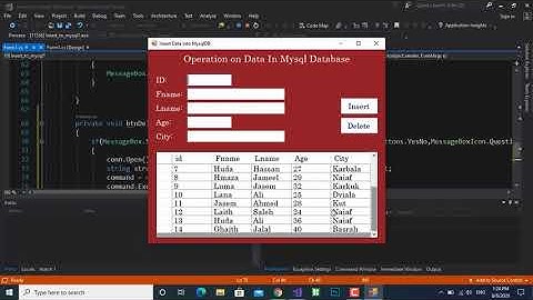 حذف سجل من قاعدة بيانات ماي سكول | سي شارب وقواعد البيانات | Mysql |Database | C# | [Source Code]