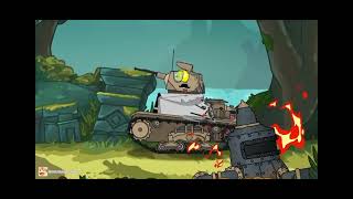 Video thumbnail of "Hybrid Monster vs Big Bertha. Cartoons about tanks"