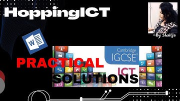 2020 MAY/JUNE, MS WORD/DOCUMENTATION  | PART-2 #IGCSE  #ICT#PASTPAPER #CAMBRIDGE#DOCUMENTPRODUCTION