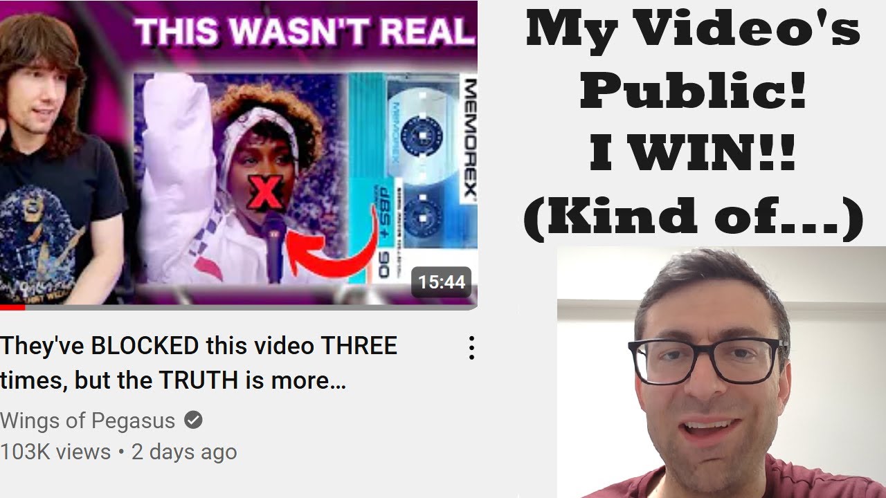 I Sort of Won Fair Use Fight v Sony/YouTube Support [Lawyer on @wingsofpegasus video fight]