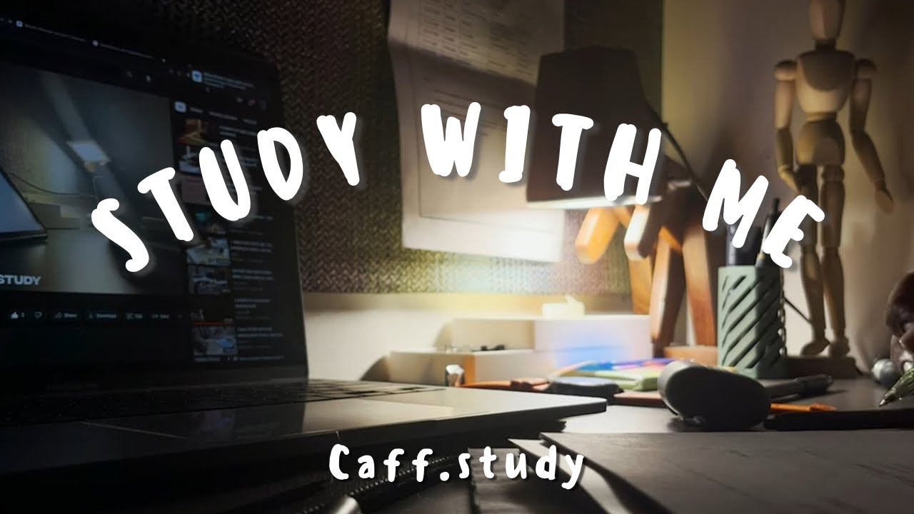 study with me at night !!! | cozy winter beats | 1 hr IRL