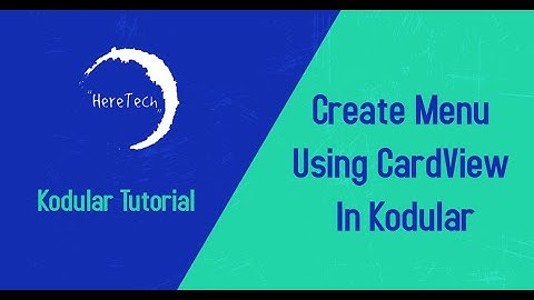 Create Menu Using CardView In Kodular