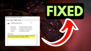 A Driver Service For This Device Has Been Disabled Code 32 Error on Windows 11 FIXED
