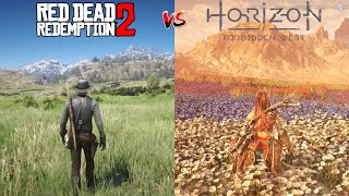 Red Dead Redemption 2 vs Horizon Forbidden West - PS5 | Comparison of Details | Physics | 4K