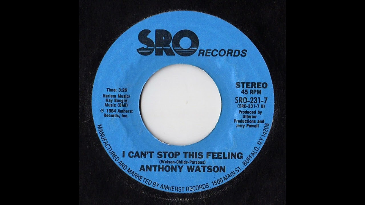 Watch Anthony Watson  - I Cant Stop This Feeling on YouTube