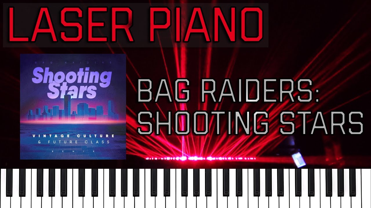 Bag Raiders - Shooting Stars - Played In Lasers (MIDI Laser Piano)