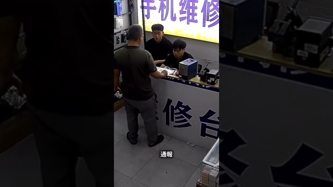 机をバンッ！大人が店でガチギレした結果… 日本なら即警察沙汰🚓 #トラブル #非常識