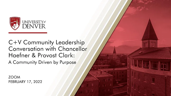C+V Community Talk: Chancellor Haefner & Provost C...