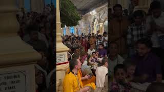 Young devotees in Vrindavan are performing Harinam Kirtan #vrindavan #iskcon #krishna#kirtan #kirtan