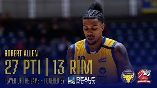 Robert Allen 27 Pti, 13 Rim Torino-Milano 70-67 Player Of The Game - Powered By Reale Mutua