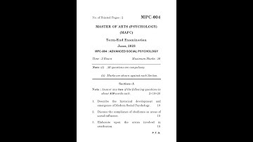 MPC - 004  June 2023 Question Paper