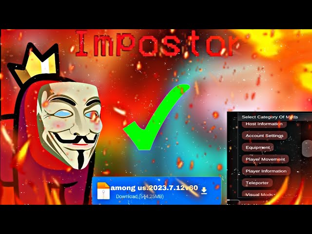 NOVO MOD MENU AMONG US!! SEMPRE IMPOSTOR / ANTI - BAN / SEM CRASH /TUDO  DESBLOQUEADO / SEM SENHA!! 