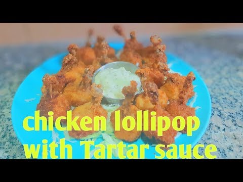 Chicken lollipop with tartar sauce/ how to cook chicken lollipop