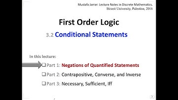 3.2 (P1/3) Negations of Quantified Statements in FOL