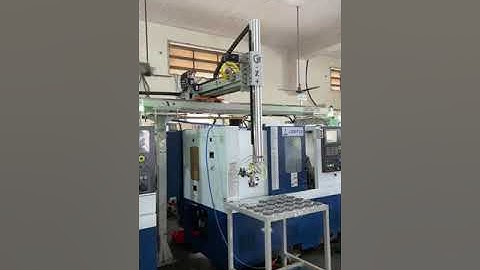 LMW CNC machine automation using Gantry robot at shapar Rajkot by  Grey Matter Robotics