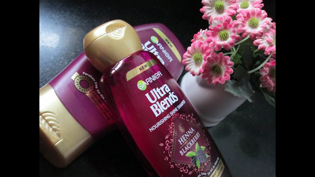 *NEW* Garnier Ultra Blends Nourishing Shine Shampoo & Conditioner Review | Henna & Blackberry