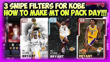 NBA2K19 - 3 SNIPE FILTERS FOR KOBE SERIES TOMORROW - USE THESE TO SNIPE KOBE AND MAKE TONS OF MT!!!