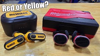 Dewalt ProX1 Wireless Earbuds Vs Milwaukee Bluetooth Jobsite Ear Buds