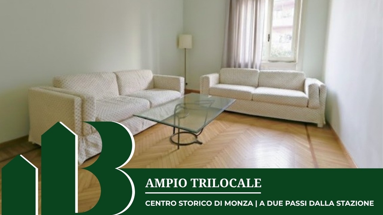 Ampio trilocale nel centro storico di Monza comodissimo per la stazione