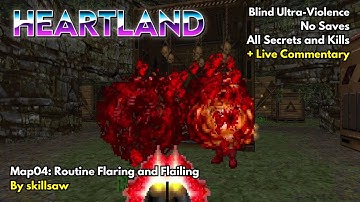 Doom II: Heartland Map04 - Routine Flaring and Flailing (Blind UV 100%, No Saves)